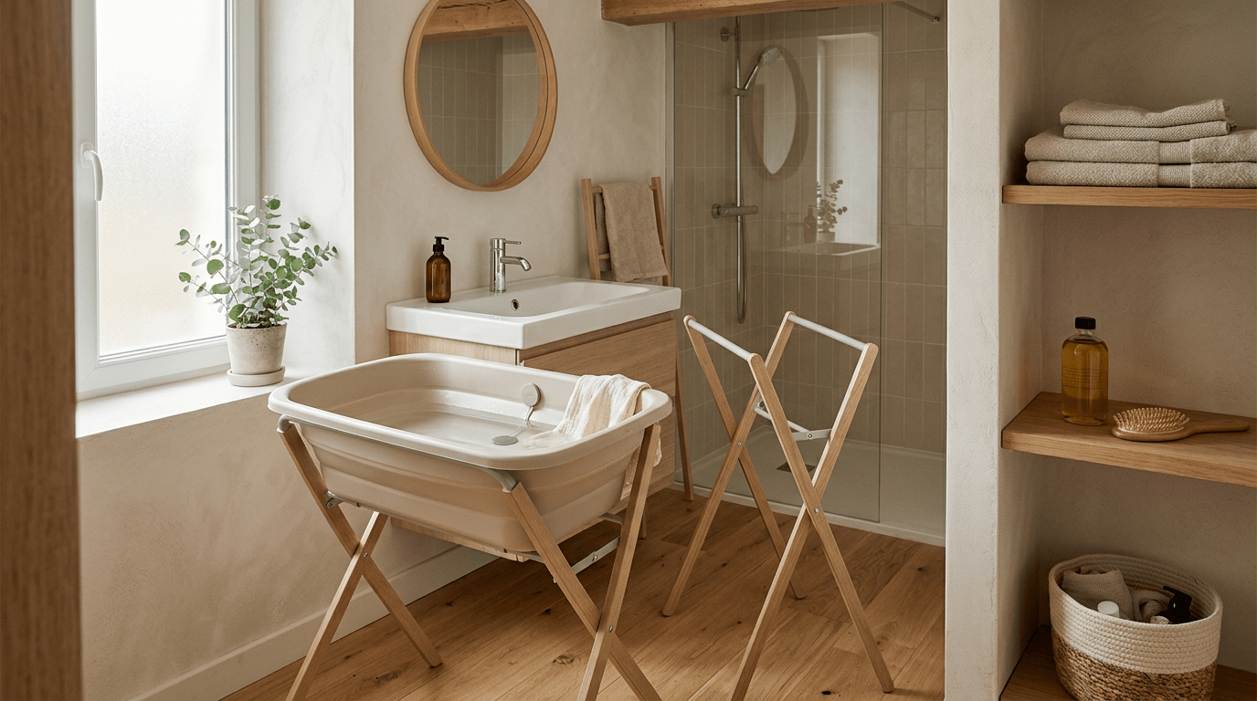 Baignoire pliable avec support - Installation et entretien | Treelys®