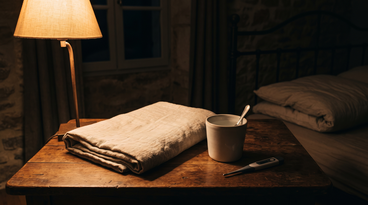 Lampe de chevet et thermomètre la nuit, symptômes de l'otite du nourrisson — Treelys®
