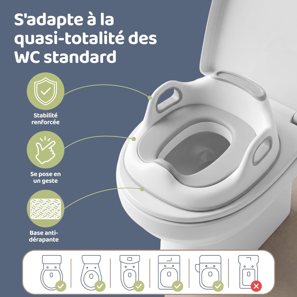 Pot Bébé Évolutif 3-en-1 | Pot, Réducteur WC & Marchepied - Treelys®