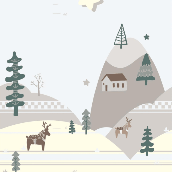 Treelys play mat, Quiet Town design – miniature town pattern